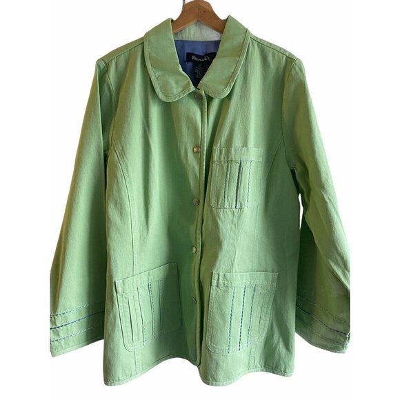 Denim and Company Sz 1X Mint Green Jacket‎ NWT - Picture 1 of 7